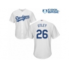 Men's Majestic Los Angeles Dodgers #26 Chase Utley Authentic White Home Cool Base MLB Jersey