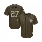 Men's Majestic Los Angeles Dodgers #27 Matt Kemp Authentic Green Salute to Service MLB Jersey