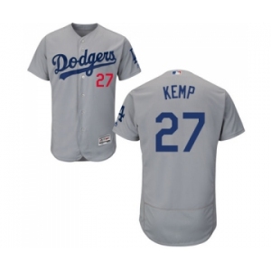 Men's Majestic Los Angeles Dodgers #27 Matt Kemp Gray Alternate Flex Base Authentic Collection MLB Jersey