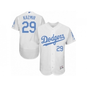 Men's Majestic Los Angeles Dodgers #29 Scott Kazmir Authentic White 2016 Father's Day Fashion Flex Base MLB Jersey