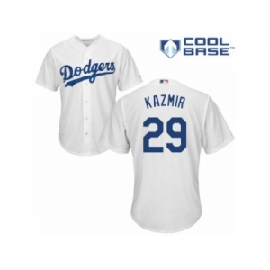 Men's Majestic Los Angeles Dodgers #29 Scott Kazmir Authentic White Home Cool Base MLB Jersey