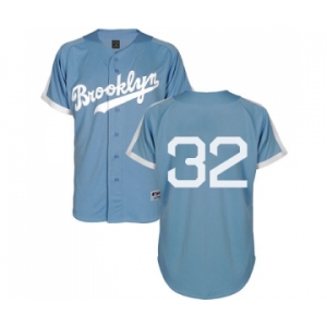 Men's Majestic Los Angeles Dodgers #32 Sandy Koufax Replica Light Blue Cooperstown MLB Jersey