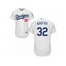 Men's Majestic Los Angeles Dodgers #32 Sandy Koufax White Flexbase Authentic Collection MLB Jersey