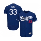 Men's Majestic Los Angeles Dodgers #33 Mark Lowe Royal Blue Alternate Flex Base Authentic Collection MLB Jersey