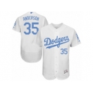 Men's Majestic Los Angeles Dodgers #35 Brett Anderson Authentic White 2016 Father's Day Fashion Flex Base MLB Jersey