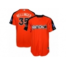 Men's Majestic Los Angeles Dodgers #35 Cody Bellinger Replica Orange National League 2017 MLB All-Star MLB Jersey