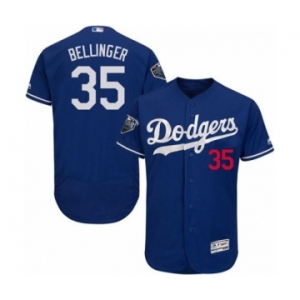 Men's Majestic Los Angeles Dodgers #35 Cody Bellinger Royal Blue Alternate Flex Base Authentic Collection 2018 World Series MLB Jersey