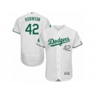 Men's Majestic Los Angeles Dodgers #42 Jackie Robinson White Celtic Flexbase Authentic Collection MLB Jersey