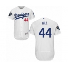 Men's Majestic Los Angeles Dodgers #44 Rich Hill White Home Flex Base Authentic Collection 2018 World Series MLB Jersey