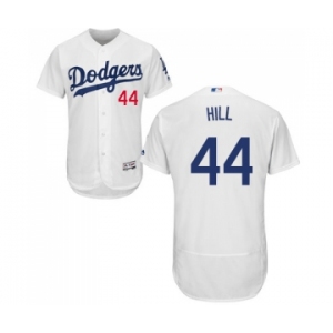 Men's Majestic Los Angeles Dodgers #44 Rich Hill White Home Flex Base Authentic Collection MLB Jersey