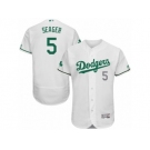 Men's Majestic Los Angeles Dodgers #5 Corey Seager White Celtic Flexbase Authentic Collection MLB Jersey