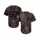 Men's Majestic Los Angeles Dodgers #57 Alex Wood Authentic Camo Realtree Collection Flex Base 2018 World Series MLB Jersey