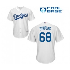 Men's Majestic Los Angeles Dodgers #68 Ross Stripling Replica White Home Cool Base MLB Jersey