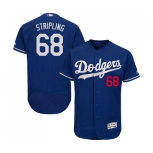 Men's Majestic Los Angeles Dodgers #68 Ross Stripling Royal Blue Alternate Flex Base Authentic Collection MLB Jersey