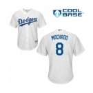 Men's Majestic Los Angeles Dodgers #8 Manny Machado Replica White Home Cool Base MLB Jersey