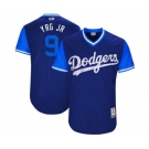 Men's Majestic Los Angeles Dodgers #9 Yasmani Grandal YRG JR Authentic Navy Blue 2017 Players Weekend MLB Jersey