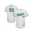 Men's Majestic Los Angeles Dodgers #99 Hyun-Jin Ryu White Celtic Flexbase Authentic Collection MLB Jersey