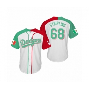 Ross Stripling #68 Los Angeles Dodgers Two-Tone Mexican Heritage Night Cool Base Jersey
