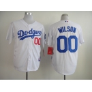 mlb jerseys los angeles dodgers #00 wilson white[2014 new]