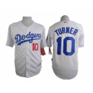 mlb jerseys los angeles dodgers #10 turner white