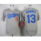 mlb jerseys los angeles dodgers #13 ramirez grey[ramirez][2014 new]