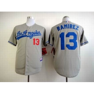 mlb jerseys los angeles dodgers #13 ramirez grey[ramirez]