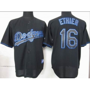 mlb jerseys los angeles dodgers #16 ethler black fashion