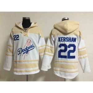 mlb jerseys los angeles dodgers #22 kershaw white[pullover hooded sweatshirt]