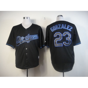 mlb jerseys los angeles dodgers #23 gonzalez black[Fashion]