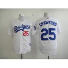 mlb jerseys los angeles dodgers #25 crowford white