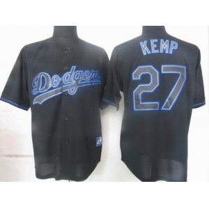 mlb jerseys los angeles dodgers #27 kemp black fashion