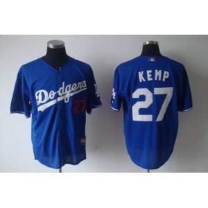 mlb jerseys los angeles dodgers #27 kemp blue