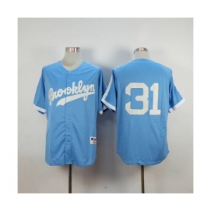 mlb jerseys los angeles dodgers #31 pederson lt.blue[m&n]