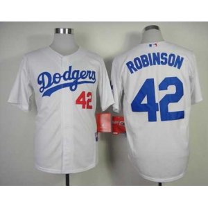 mlb jerseys los angeles dodgers #42 robinson white[2014 new]