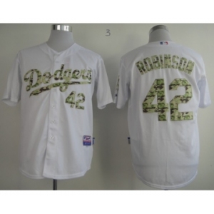 mlb jerseys los angeles dodgers #42 robinson white[number camo]