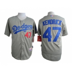 mlb jerseys los angeles dodgers #47 kendrick grey