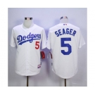 mlb jerseys los angeles dodgers #5 corey seager white