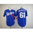 mlb jerseys los angeles dodgers #61 beckett blue