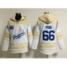 mlb jerseys los angeles dodgers #66 puig white[pullover hooded sweatshirt]