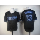 mlb los angeles dodgers #13 ramirez black fashion