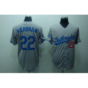 mlb los angeles dodgers #22 kershaw grey(cool base)