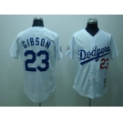 mlb los angeles dodgers #23  gibson white m&n