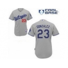 mlb los angeles dodgers #23 gonzalez grey [cool base]