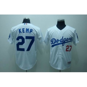 mlb los angeles dodgers #27 kemp white (cool base)