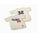 mlb los angeles dodgers #32 cream m&n