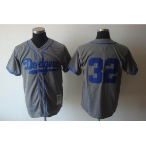 mlb los angeles dodgers #32 koufax m&n grey