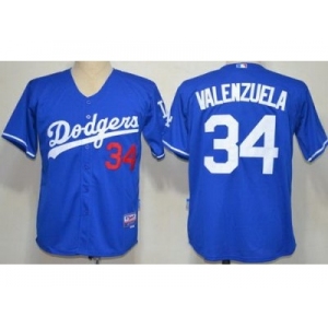 mlb los angeles dodgers #34 fernando valenzuela blue