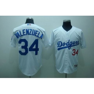 mlb los angeles dodgers #34 valenzuela white(cool base)