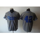 mlb los angeles dodgers #42 robinson m&n grey