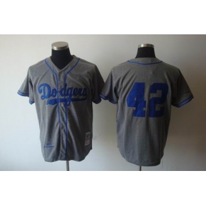 mlb los angeles dodgers #42 robinson m&n grey